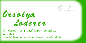 orsolya loderer business card